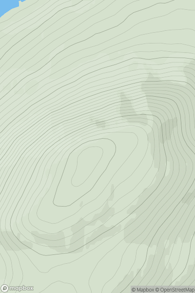 Thumbnail image for Beinn Bheag [Killilan to Inverness] showing contour plot for surrounding peak